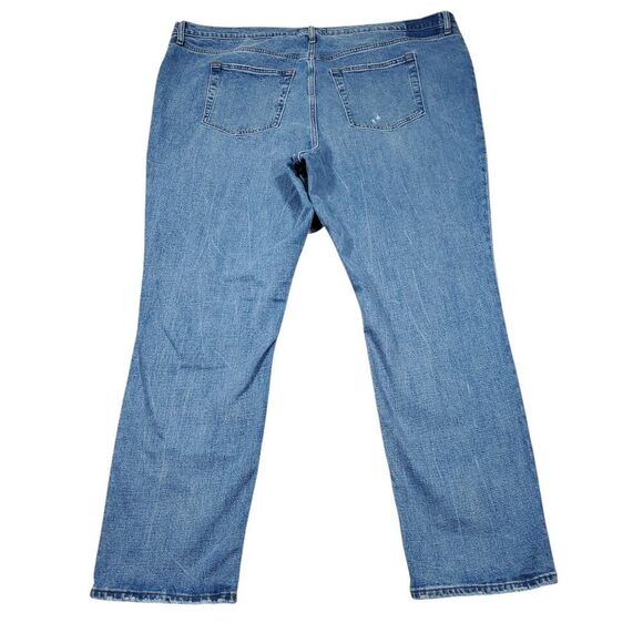 Abercrombie 90s Slim Straight Ultra High Rise Jeans Blue Ripped Y2K Size 24 37 - Picture 2 of 12